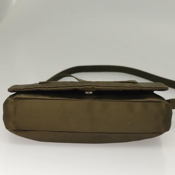PRADA Shoulder Bag Satin Green Silver - Picture 9 of 12